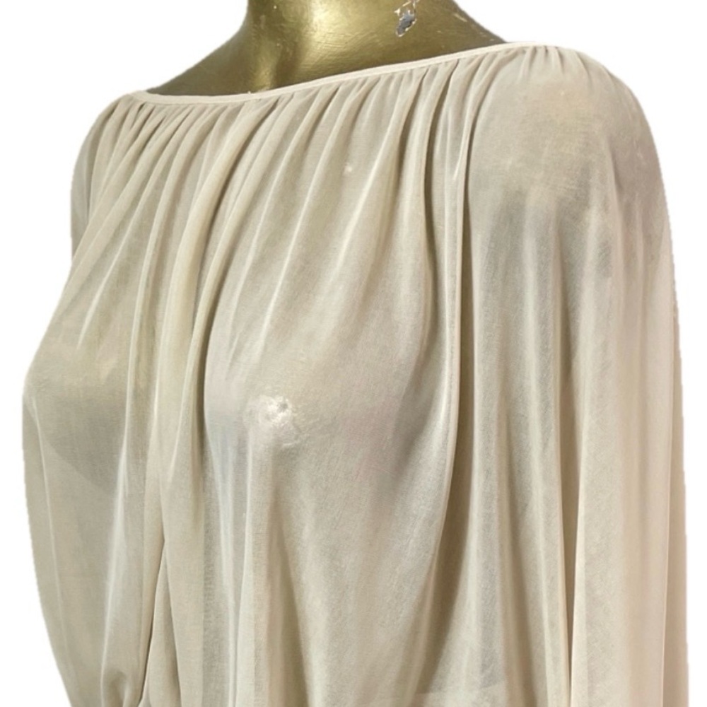 FOREIGN EXCHANGE Chic NWOT Ivory Split Back Semi … - image 4